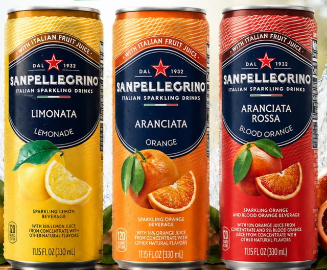 San Pellegrino Cans.